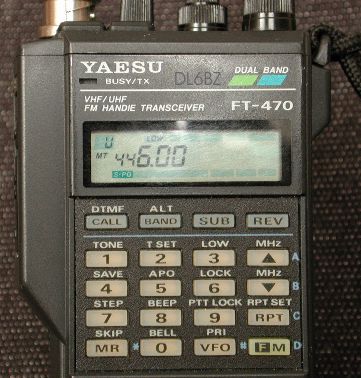 FT-470 tuned to PMR band